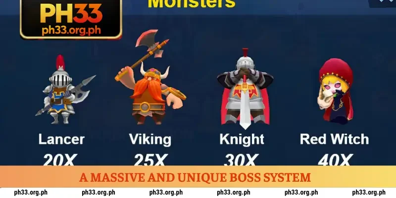 A massive and unique boss system