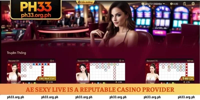 AE Sexy Live is a reputable casino provider