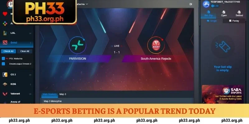 E-Sports Betting is a popular trend today