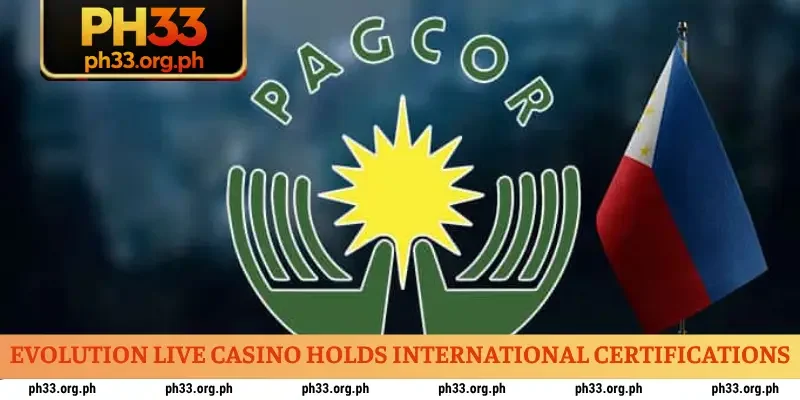 Evolution Live Casino holds international certifications