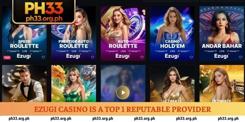 Ezugi Casino is a TOP 1 reputable provider