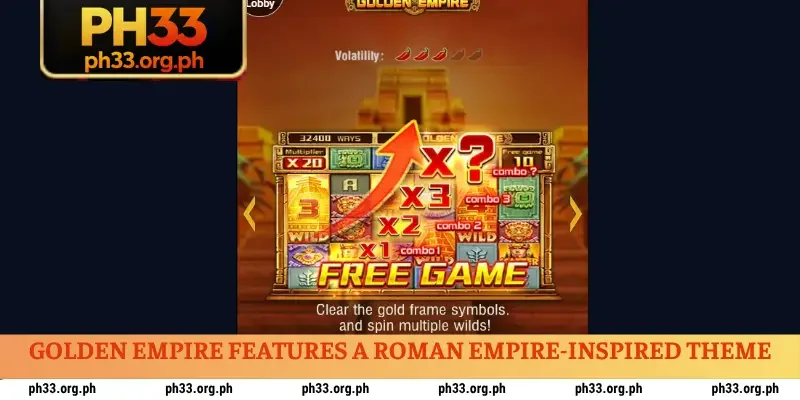 Golden Empire features a Roman Empire-inspired theme