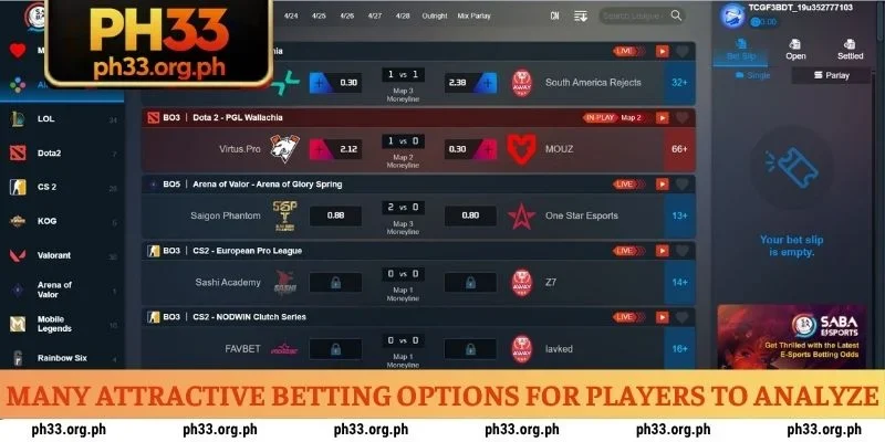 Many attractive betting options for players to analyze