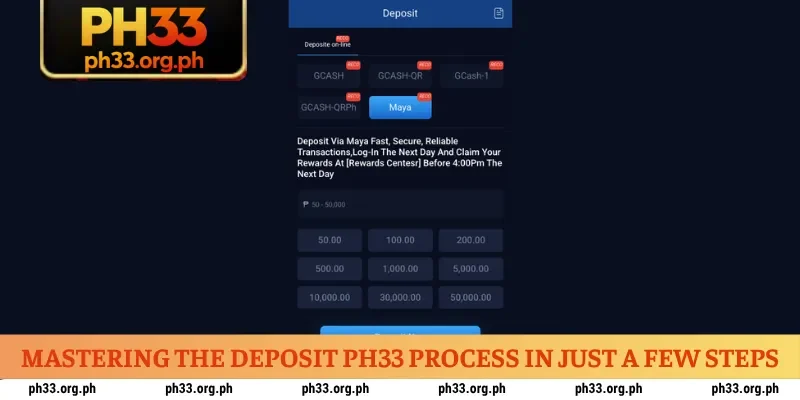 Mastering the deposit PH33 process in just a few steps
