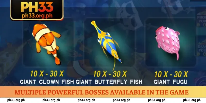 Multiple powerful bosses available in the game