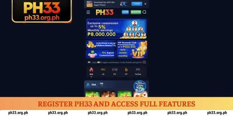 Register PH33 and access full features