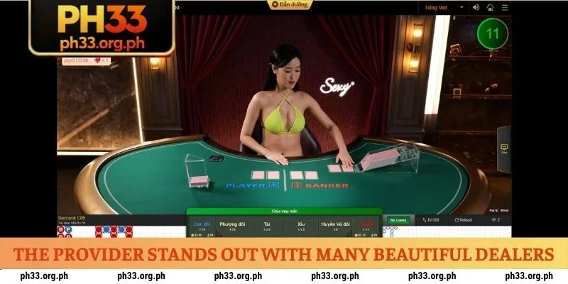 The provider stands out with many beautiful dealers