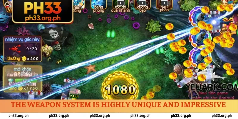 The weapon system is highly unique and impressive
