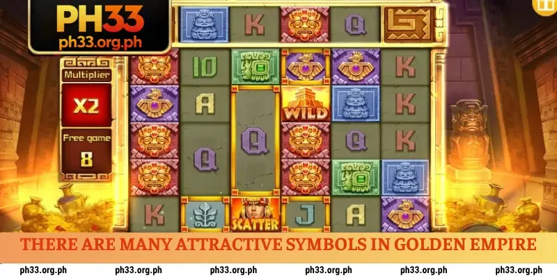 There are many attractive symbols in Golden Empire