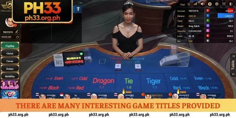 There are many interesting game titles provided by the developer